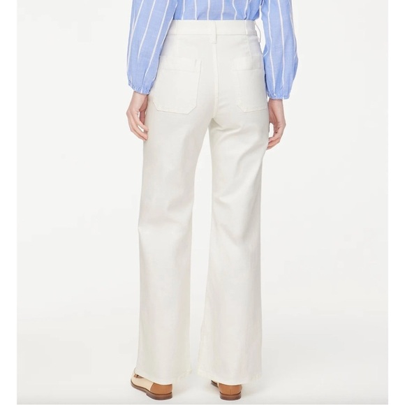J.Crew Petite Slim Wide Leg Sailor Jean All Day Stretch Retro White US 28 P NWT - Picture 3 of 11